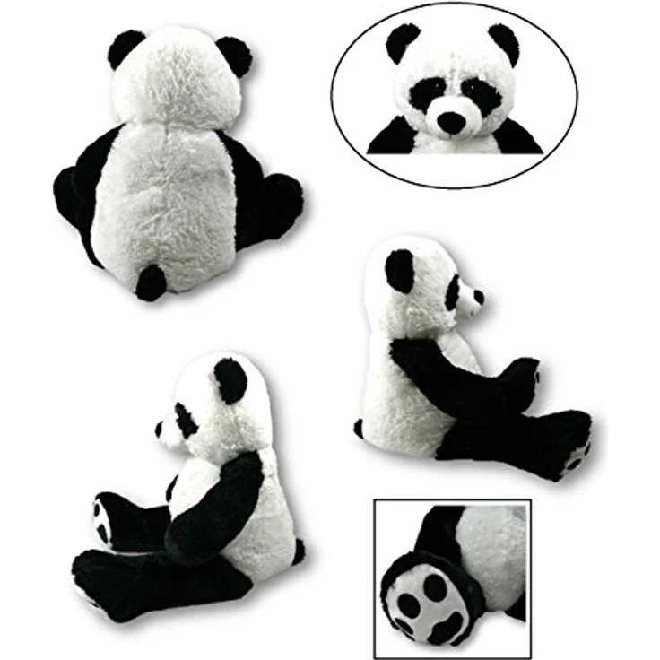 Geschenkestadl Panda Bär, 100 cm großes Kuscheltier Teddybär in Schwarz/Weiß, extrem weich und dekorativ – Bild 5