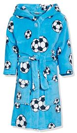 Playshoes Jungen Fleece-Bademantel Fußball 340151