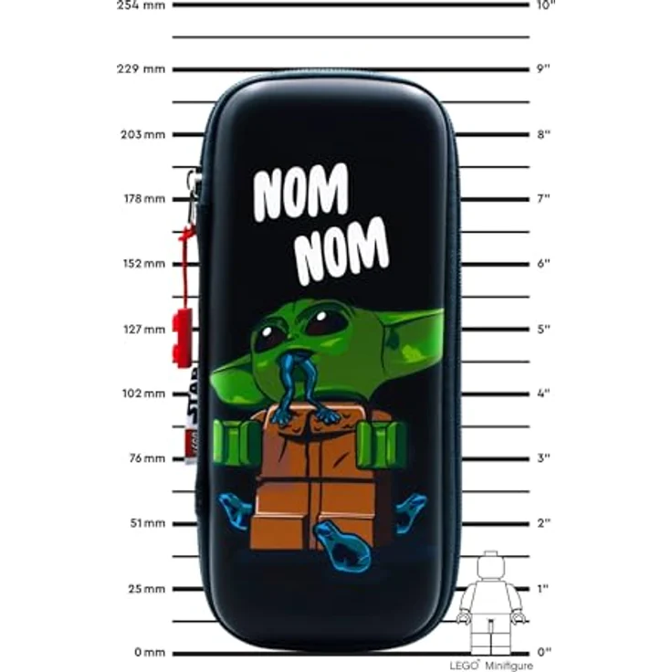 IQ Lego Star Wars Mandalorian Federmäppchen Grogu – Geformtes Etui mit Reißverschluss, Hartschale, Innenfächern, 22,5 x 10,2 x 4,2 cm, für Kinder ab 6 Jahren – Bild 5