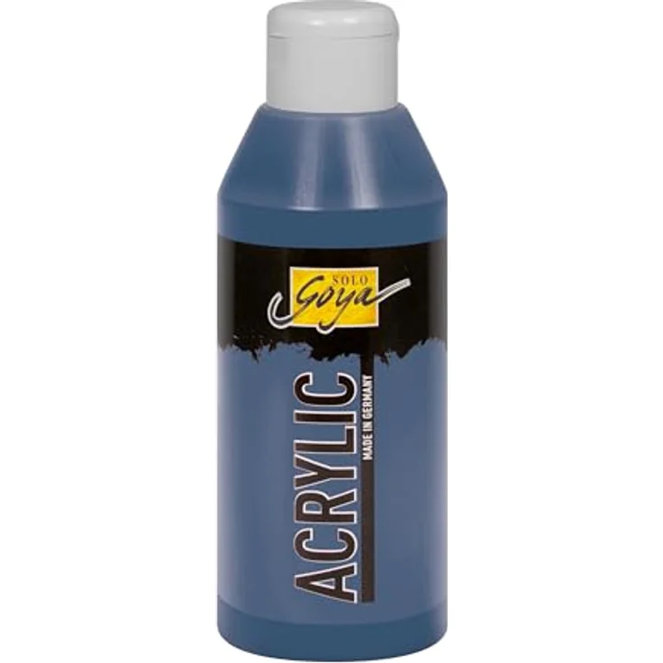 KREUL Solo Goya Acrylic, Acrylfarbe in paynesgrau, 250 ml, hochpigmentiert, wasserbasierend, schnell matt trocknend, gut deckend und wasserfest – Bild 1