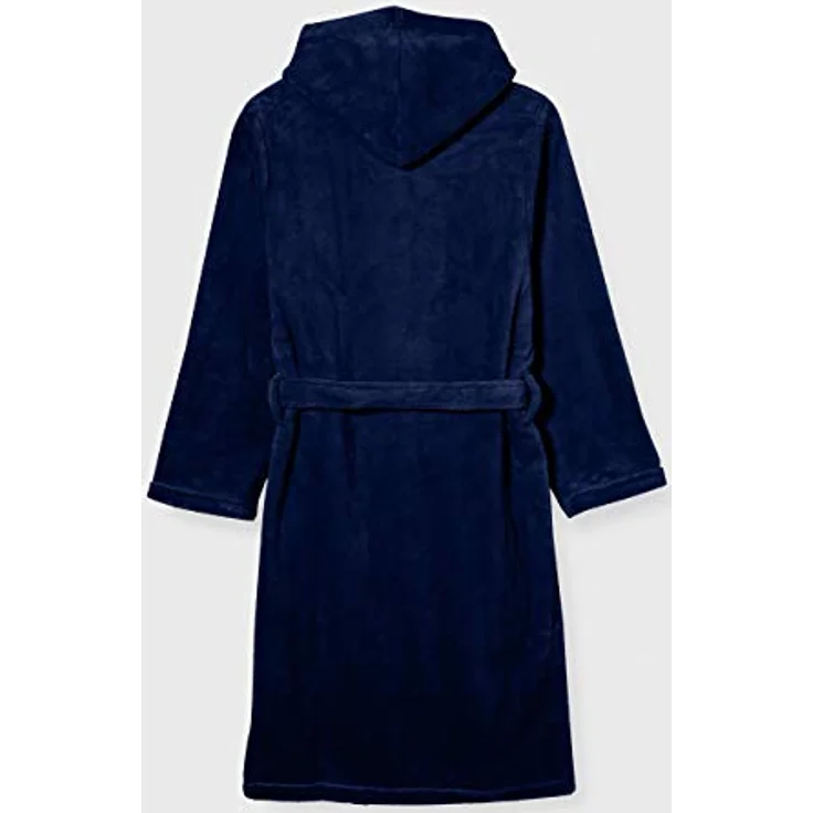 Playshoes Fleece-Bademantel uni marine – Bild 4