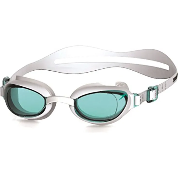 Speedo Damen Aquapure Schwimmbrille, Weiß/Blau, Einheitsgröße