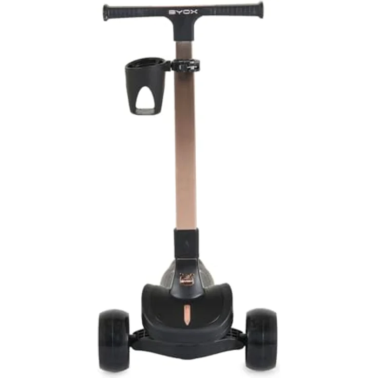 Byox Aero Kinderroller, klappbar mit Getränkehalter, Höhenverstellbarem Lenker und Hinterradbremse, für Kinder ab 3 Jahren bis 50 kg – Bild 3