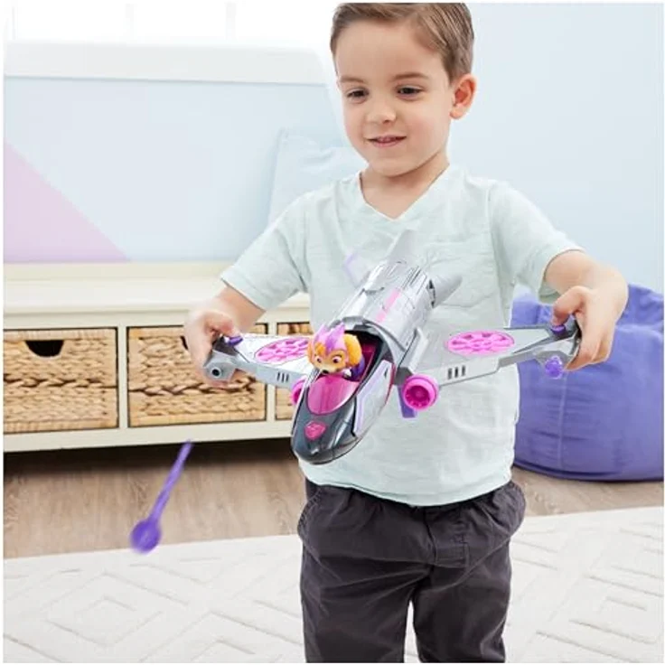 Spin Master Spielzeug-Flugzeug Paw Patrol - Movie II - Skyes Deluxe Jet-Flieger, inkl. Skye Figur, mit Licht- und Soundeffekt – Bild 3