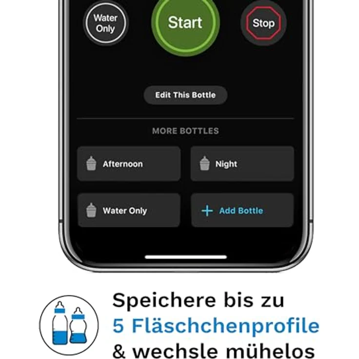 Baby Brezza Babyflaschenwärmer Formula Pro Advanced, WiFi Flaschenzubereiter mit App-Steuerung, individuell konfigurierbar, für alle Milchpulvermarken, 30 Sekunden Zubereitungszeit – Bild 3