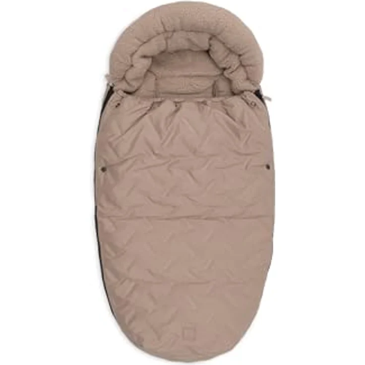Jollein Fußsack, wasserabweisend mit kuscheligem Teddyfleece, 92 cm, grau – Bild 1