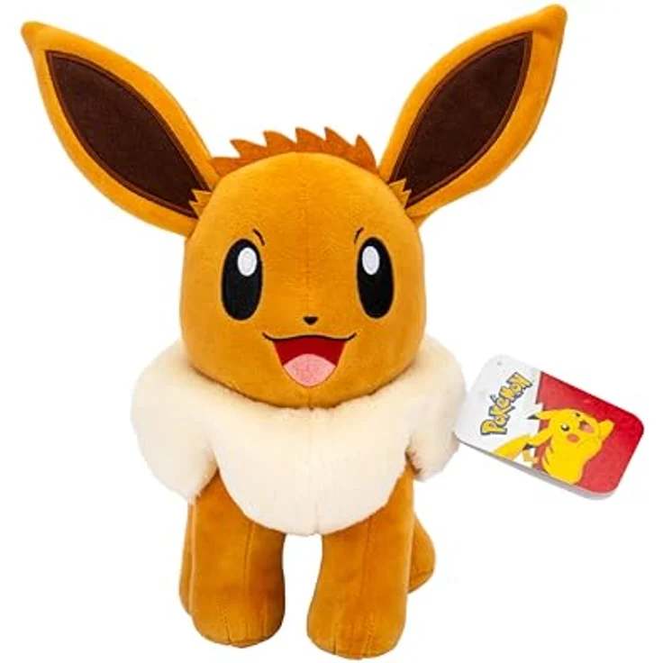 Jazwares Pokémon Plüschtier Eevee, 30 cm, weich und authentisch, offiziell lizenziert – Bild 1