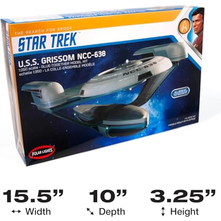 Polar Lights AMT - 1/350 Star Trek U.S.S. Grissom NCC-638 - Plastikmodellbausatz, Weiß - Maßstab 1:350 – Bild 5