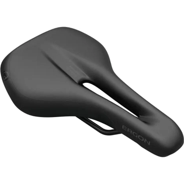 Ergon SF Damensattel S/M, anatomische Oberflächen, orthopädischer Komfortschaum, Nylon-Verbundschiene, Mikrofaser, leichtgewichtig (365 g) - Schwarz – Bild 1