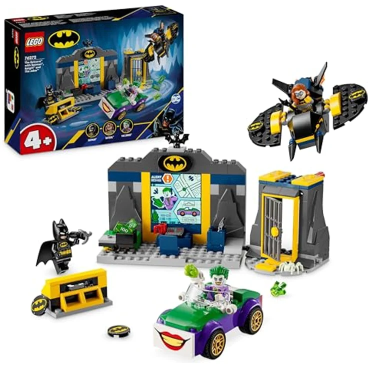 LEGO Batman Bathöhle mit Batman, Batgirl und Joker, Superhelden-Spielzeug, Spielzeugauto für Jungen, Mädchen und Junge Superhelden ab 4 Jahren 76272, von LEGO – Bild 1