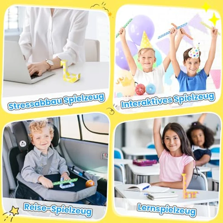 ECHOCUBE Magischer Schlangenwürfel, 10er Pack aus 24 Blöcken, multifunktionales Fidget-Spielzeug in zufälligen Farben, sicher und langlebig – Bild 5