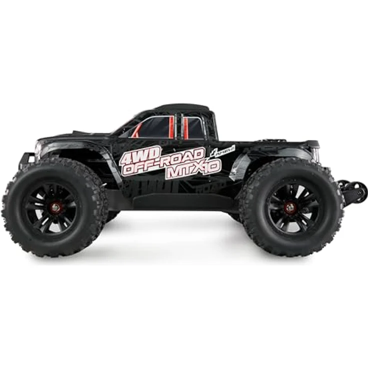 Amewi Hyper Go MTX10 Monstertruck Brushless 1:10 ARTR schwarz, Ferngesteuertes Auto mit Metallantriebsteilen und LED-Beleuchtung – Bild 3