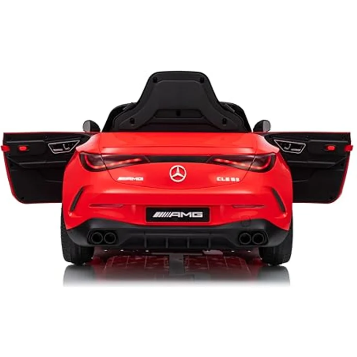 FINOOS Kinder Elektroauto 12V Mercedes CLE53 AMG, mit Fernbedienung und Sanftanlaufsystem, Rot – Bild 6