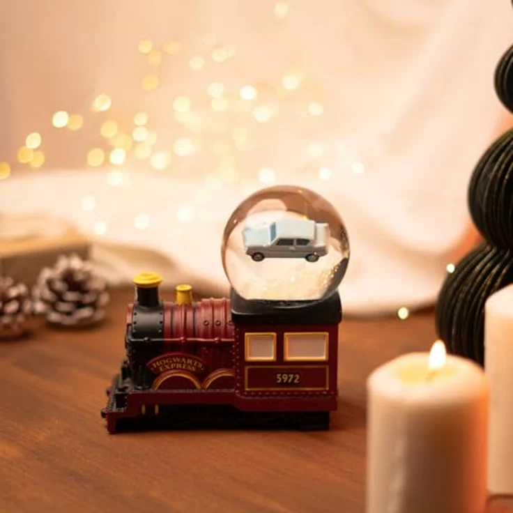 Grupo Erik Harry Potter Hogwarts Express Schneekugel, 8 cm, detailreiche Darstellung aus Resin und Glas mit schimmernden Partikeln – Bild 4