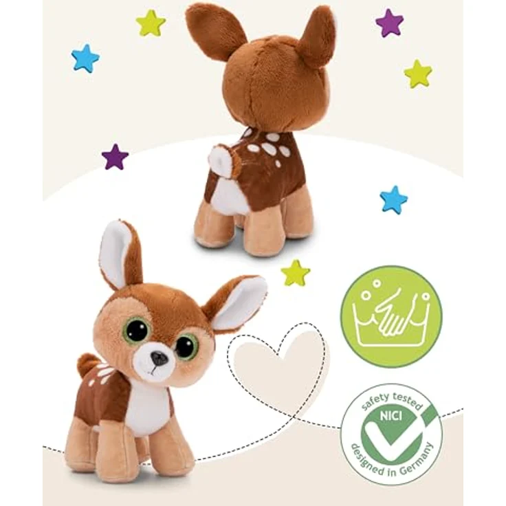 NICI 49399 Kuscheltier GLUBSCHIS Feena 15cm braun - Stofftier aus weichem Plüsch, niedliches Plüschtier zum Kuscheln und Spielen, für Kinder & Erwachsene, tolle Geschenkidee – Bild 3