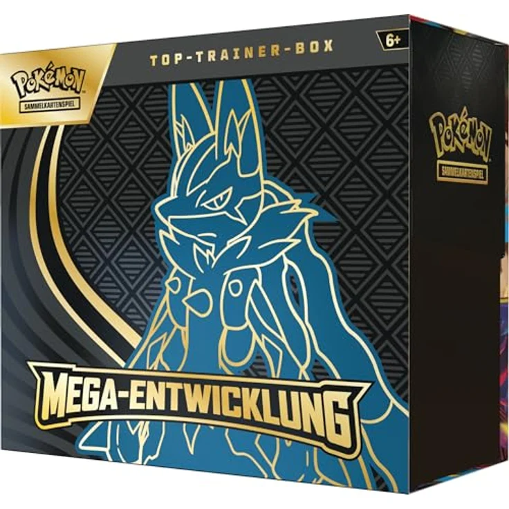 Pokémon Top-Trainer-Box Mega-Entwicklung: Lucario, mit 1 holografischer Vollbild-Promokarte, 9 Boosterpacks und Zubehör – Bild 5