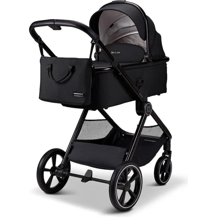 Moon Aura Set, Cosmo 2.0 3in1 Kinderwagenset mit vielseitigen Einsatzmöglichkeiten, grau