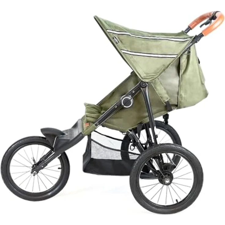 Babytrold Jogger Kinderwagen, mit großen Lufträdern, Handbremse und zusammenklappbar, grau – Bild 8