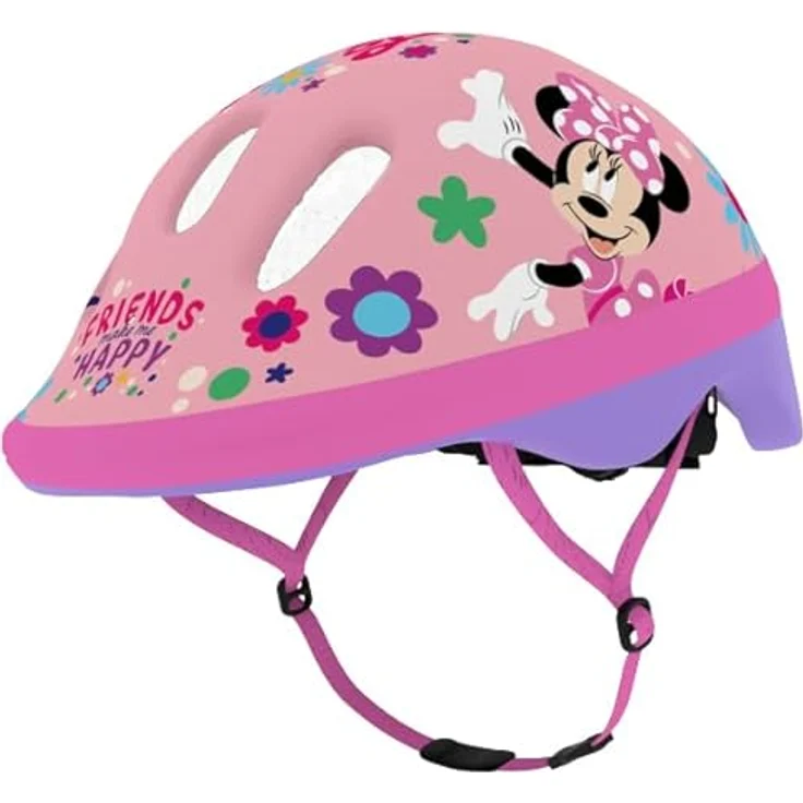 Seven Polska Kinderfahrradhelm "MINNIE", XS: 44-48cm, ca. 1 - 2.5 Jahre, Minnie Maus - Junior, Mattes PVC, Stoßabsorbierender EPS-Schaum – Bild 3