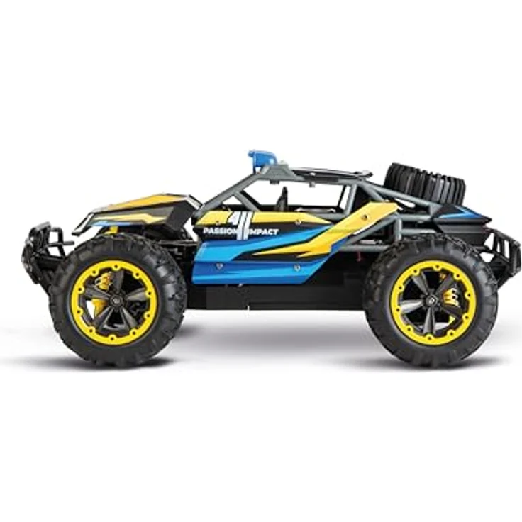 Carrera® RC-Auto Passion Impact 3.0, Offroader mit 2,4 GHz Steuerung, blau-gelb-schwarz, 20 km/h, 29 cm, wiederaufladbarer Akku – Bild 5