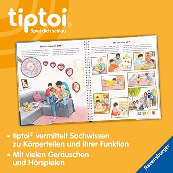 Ravensburger tiptoi® Wieso? Weshalb? Warum? Alles über den Körper, Lernbuch für Kinder ab 4 Jahren, 16 Seiten – Bild 5