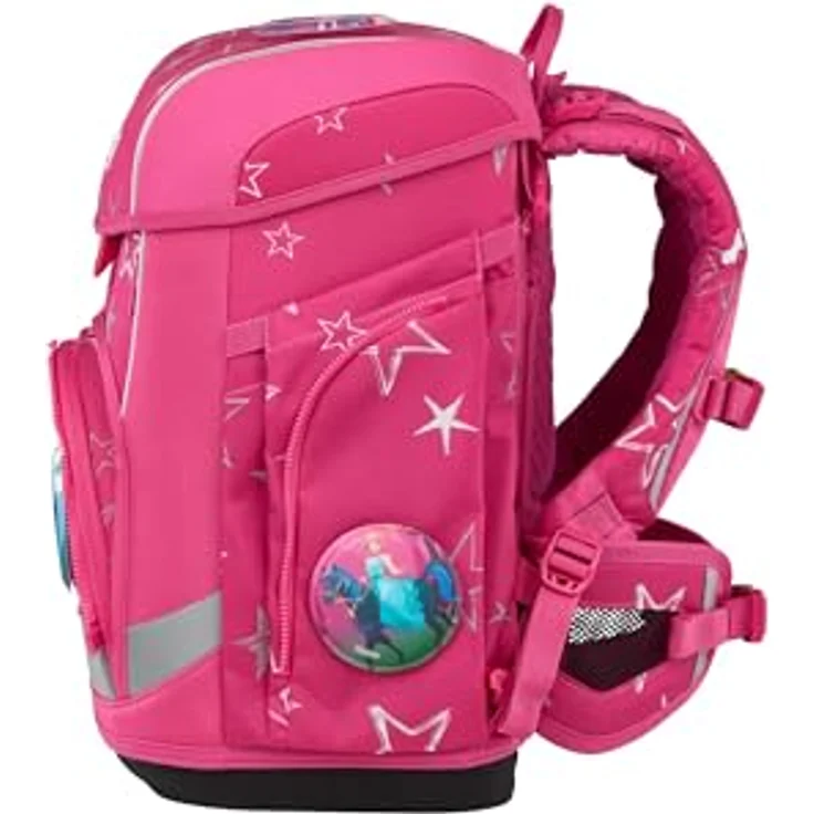 ergobag cubo Light Set, ergonomischer Schulranzen, extra leicht 860 g, 6-teilig mit Klettie-Set, reflektorisch – Bild 4