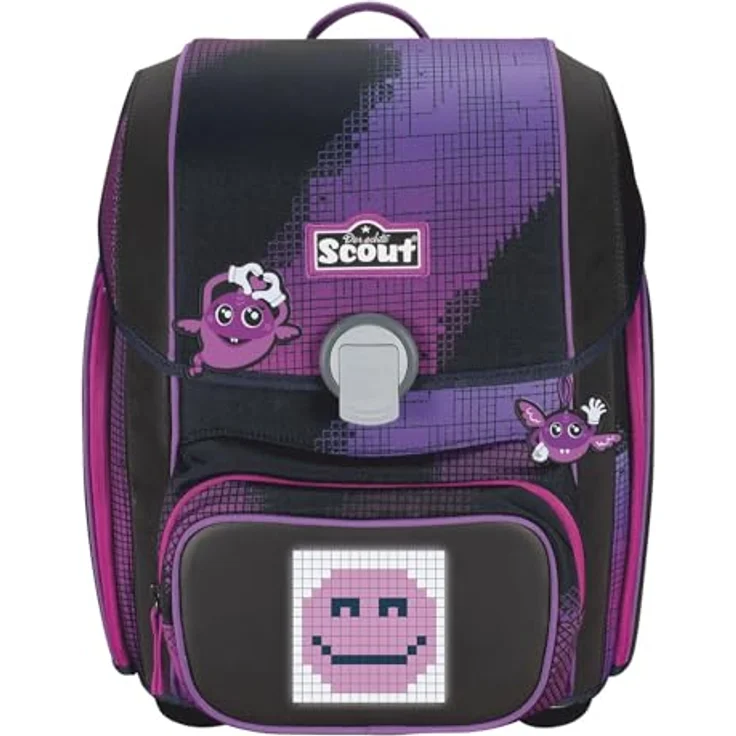 Scout Movie Star Genius Set 5-teilig Pink Pixel, Schulranzen-Set mit Pixel-Pad und Deko-Leuchten – Bild 2