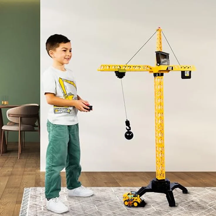 CAT TOYS CAT Workforce Jumbo Tower Crane Set RC, 50 Zoll ferngesteuertes Kranmodell für Kinder – Bild 3