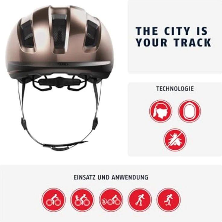 ABUS Fahrradhelm PURL-Y – NTA-Schutzhelm für E-Bike und S-Pedelec – Braun, Größe M – Bild 2