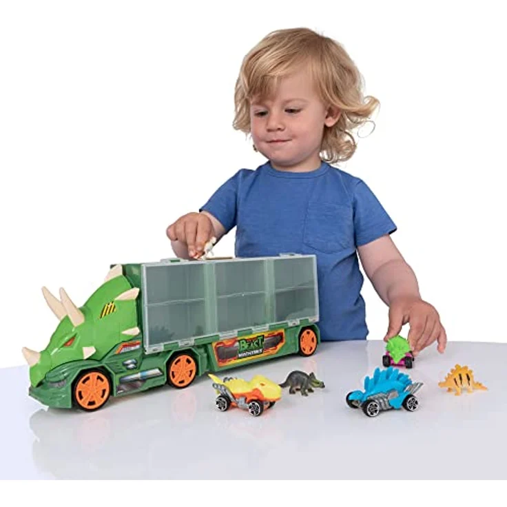 Teamsterz Beast Machines Transporter Dinosaur, Spielzeugauto für Kinder ab 3 Jahren, robust und kreatives Lernspielzeug – Bild 5