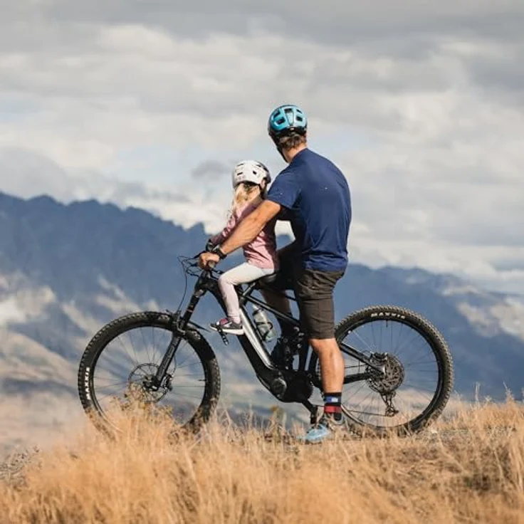 SHOTGUN Kids Ride Shotgun, Kindersitz & Lenker-Set für Kinder von 18 Monaten bis 5 Jahren, verstellbar, Frontmontage, kompatibel mit E-Bikes und modernen Mountainbikes – Bild 2