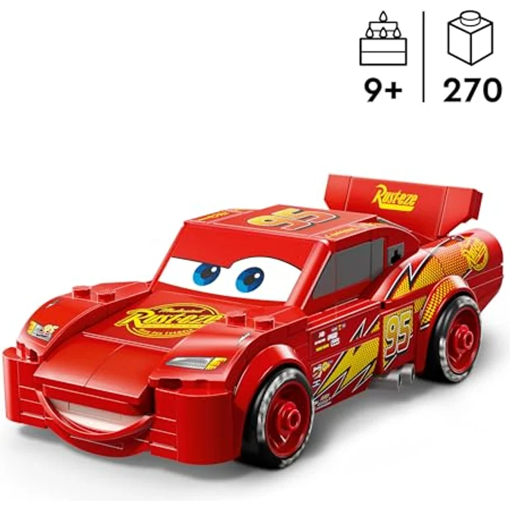 LEGO Speed Champions Lightning McQueen, Spielzeug-Auto mit sichtbarem Fahrwerk und Filmdetails, für Kinder ab 9 Jahren, 77255 – Bild 2