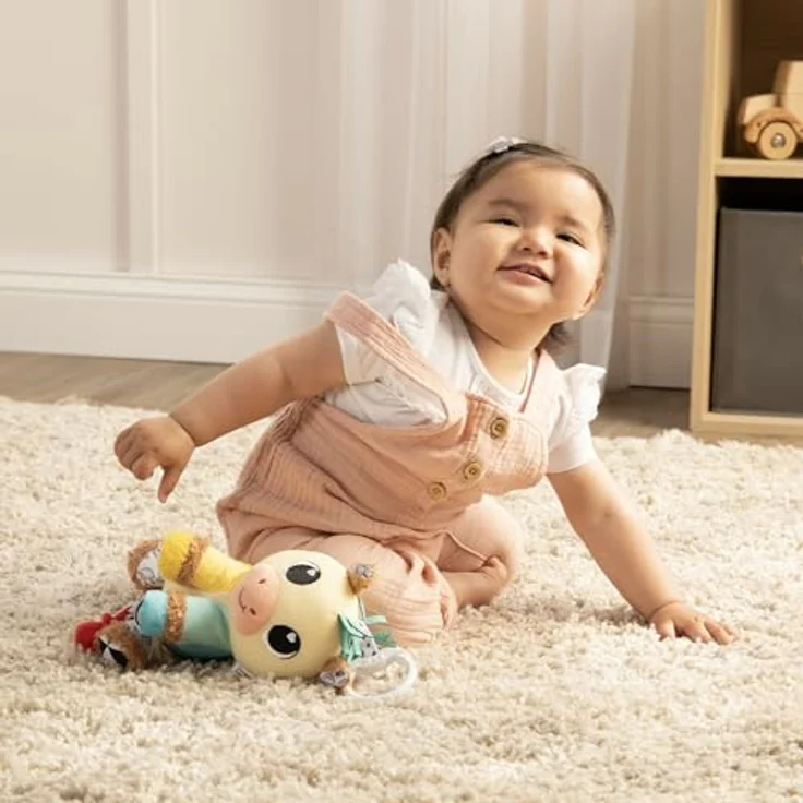 Lamaze L27498 Carson The Clydesdale Spielzeug, Multicolor - Baby Sensory Spielzeug mit Beißring und Glockenton – Bild 2