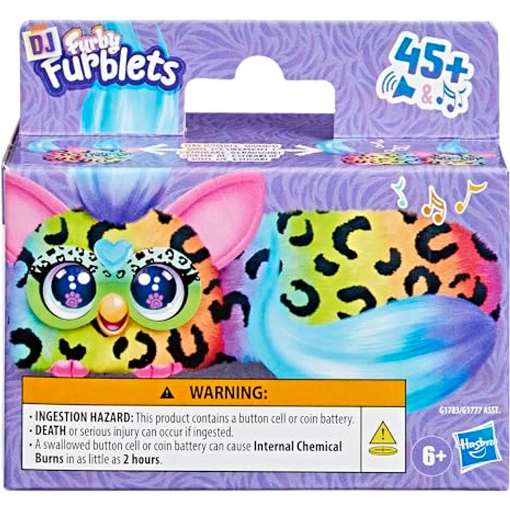 Furby DJ Furblets Rain-Bow-Kat, Plüschspielzeug mit dehnbarem Körper, lustigen Geräuschen und interaktiven Funktionen – Bild 2