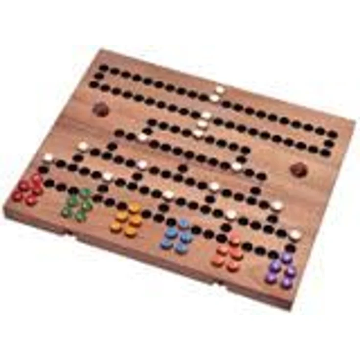 LOGOPLAY Blockade, Strategiespiel für 2 bis 6 Spieler, klappbares Spielfeld 26 x 33 cm, Stoffbeutel inklusive, aus Holz – Bild 2