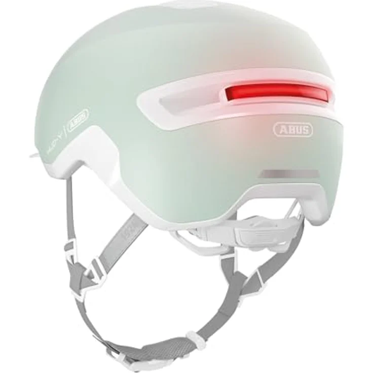 Abus HUD-Y, Kinderfahrradhelm mit magnetischem, aufladbarem LED-Rücklicht und Magnetverschluss, Urban-Helm für Damen und Herren – Bild 4