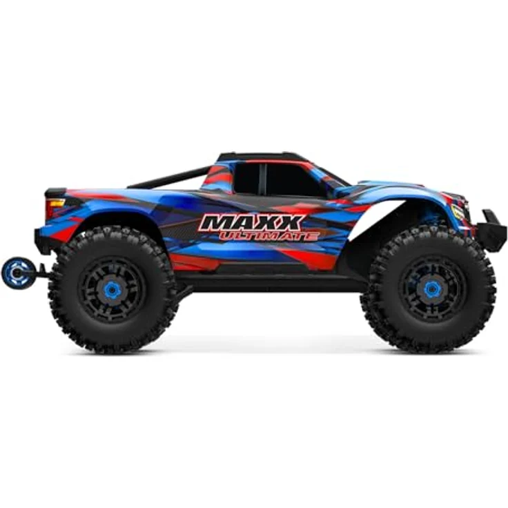TRAXXAS MAXX Ultimate 1/10 Monster-Truck, RC Fahrzeug mit 2400kV Brushlessmotor, Aluminium & Stahl, blau, Offroad, TQi Funksystem mit TSM – Bild 3