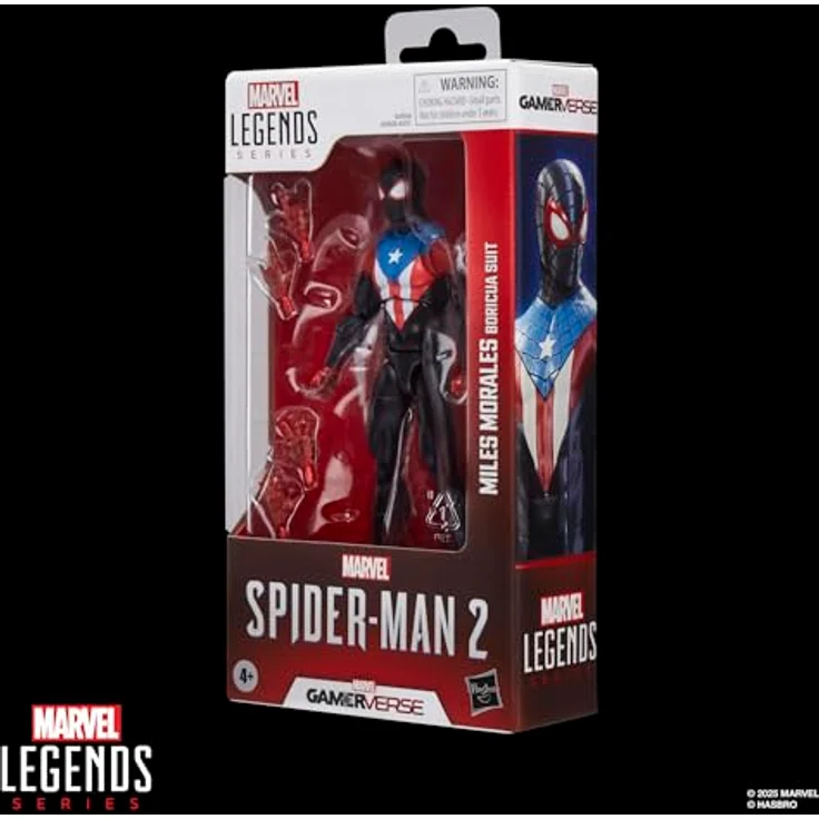 Hasbro Marvel Legends Spider-Man 2, Gamerverse Miles Morales Actionfigur im Boricua-Anzug, 15 cm, beweglich mit 5 Accessoires – Bild 10