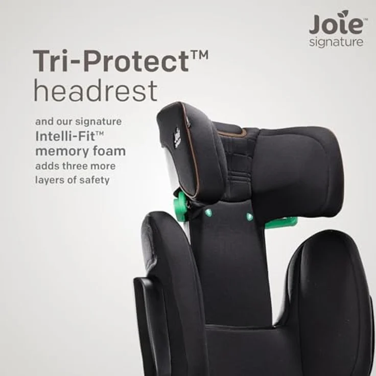 Joie Signature i-Traver i-Size Kindersitz, 3,5 bis 12 Jahre (100-150 cm), mit ISOFIX und TriProtect Kopfstütze, Eclipse – Bild 4