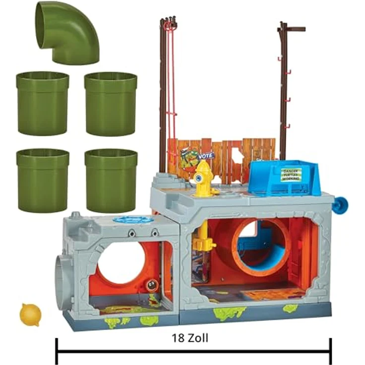 Playmates Teenage Mutant Ninja Turtles Secret Sewer Lid Playset, Mutant Module 30 cm, klassischer Turtles Unterschlupf – Bild 2
