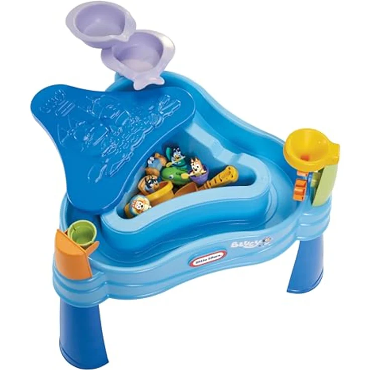 little tikes Bluey Beach Water Table, 2-in-1 Wassertisch mit 6 Zubehörteilen und Bluey Figuren, für Kinder von 1-6 Jahren – Bild 3