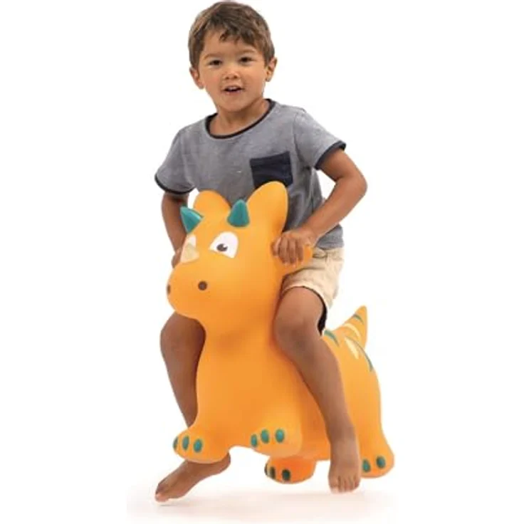 LUDI Jumping Animal Dino, Hüpfball aus 100% PVC, fördert Geschicklichkeit und Gleichgewicht, Größe 59 x 49 x 22 cm – Bild 3