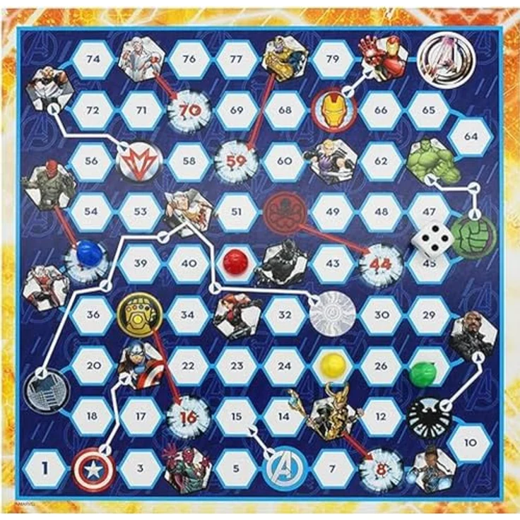 Marvel Games Compendium, genießen Sie 35 Spiele, darunter neun Herren-Morris, Damghts, Ludo, Leitern-Brettspiel, tolles Geschenk für Kinder ab 5 Jahren – Bild 5