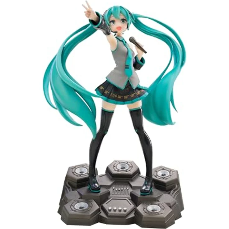 ABYstyle Studio Hatsune Miku Figur 1/10 "Zwinkern", 18 cm, hochwertiges PVC mit Lautsprecher-Sockel, offizielles Lizenzprodukt – Bild 1