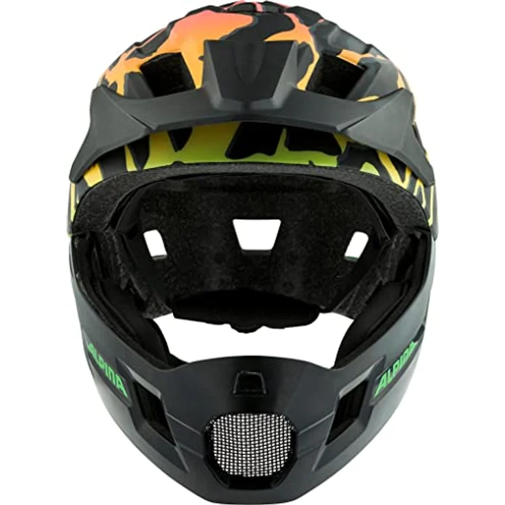 Alpina Unisex-Jugendliche RUPI Fahrradhelm, Fading-Neon Matt, Fullface-Helm mit abnehmbarem Kinnbügel – Bild 2