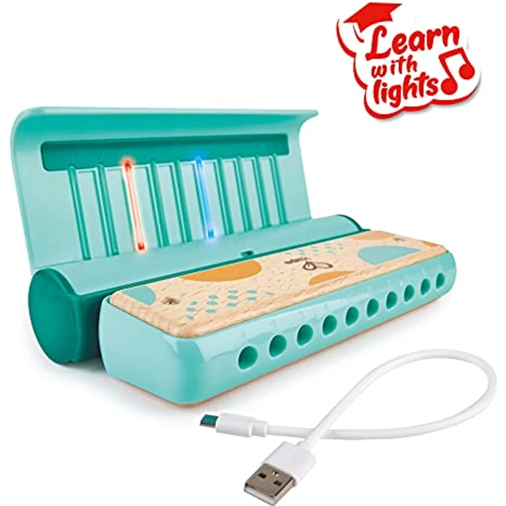 Hape Leuchtende Lern-Harmonica | Mundharmonika Musikspielzeug mit Licht für Kinder | ab 3 Jahren – Bild 2