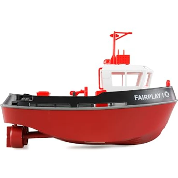 Amewi RC-Boot Schlepper Boot 1:72 RTR, Miniatur Hafen-Schlepper mit 2 Antriebsschrauben, LED-Beleuchtung und Scale-Accessoires – Bild 4