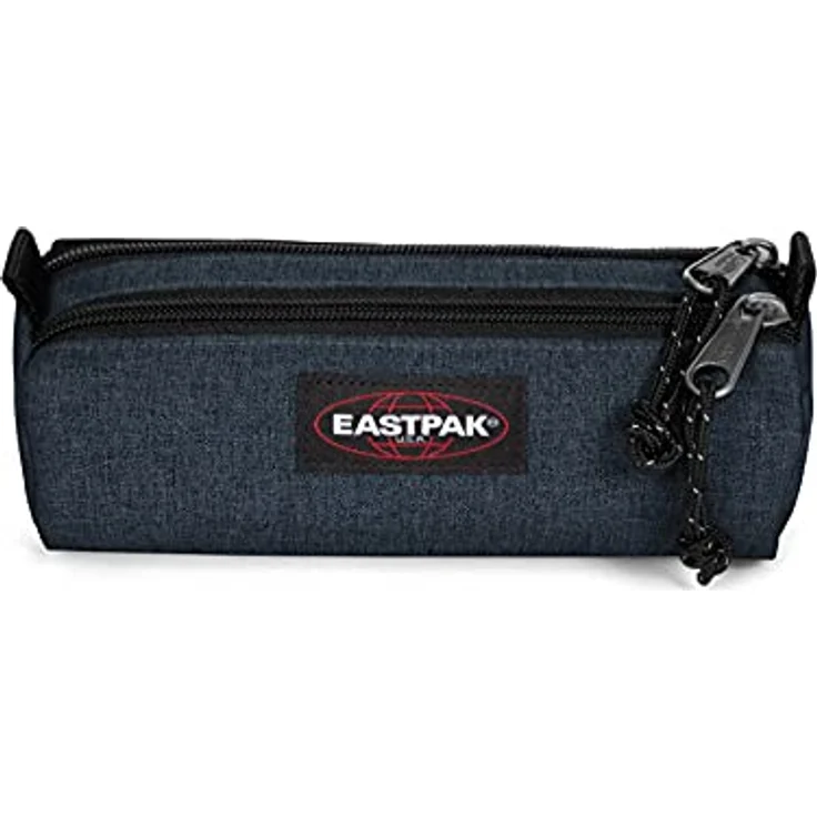 EASTPAK Double BENCHMARK Federmäppchen, zwei Fächer mit Reißverschluss, Triple Denim (Blau) – Bild 1