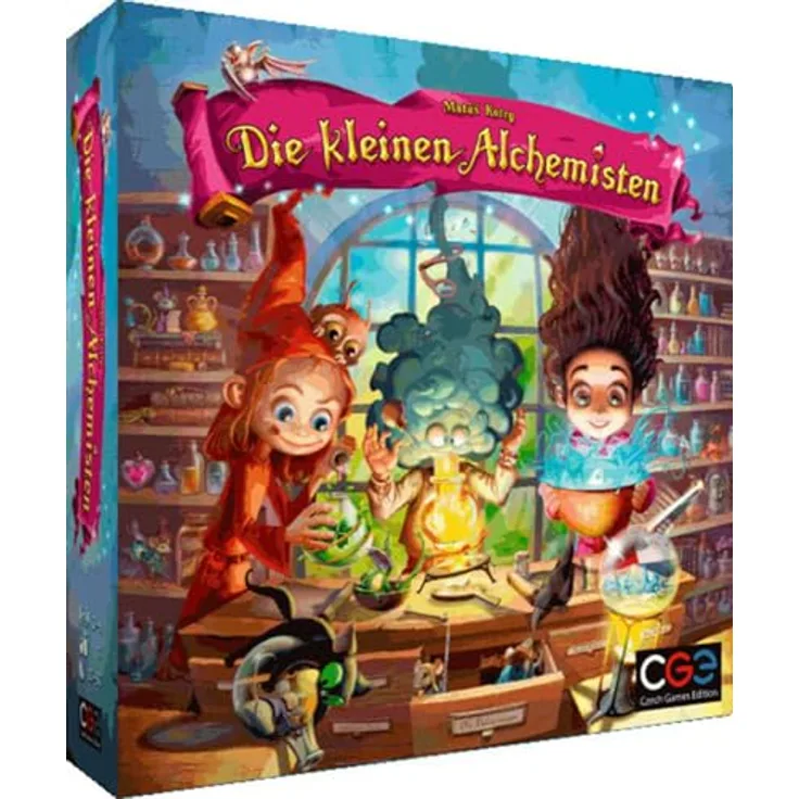 CGE Czech Games Edition Die kleinen Alchemisten, Familienfreundliches Brettspiel mit App-Unterstützung, Deduktionsspiel für 2-4 Spieler, Deutsch