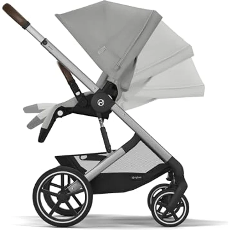 Cybex Kinder-Buggy Balios S Lux Kinderwagen - Kollektion 2025, urbane Lösung mit verbesserte Allrad-Federung, XXL Sonnenverdeck, 10 kg Einkaufskorb, pannensichere Räder - schickes Design - blau – Bild 5